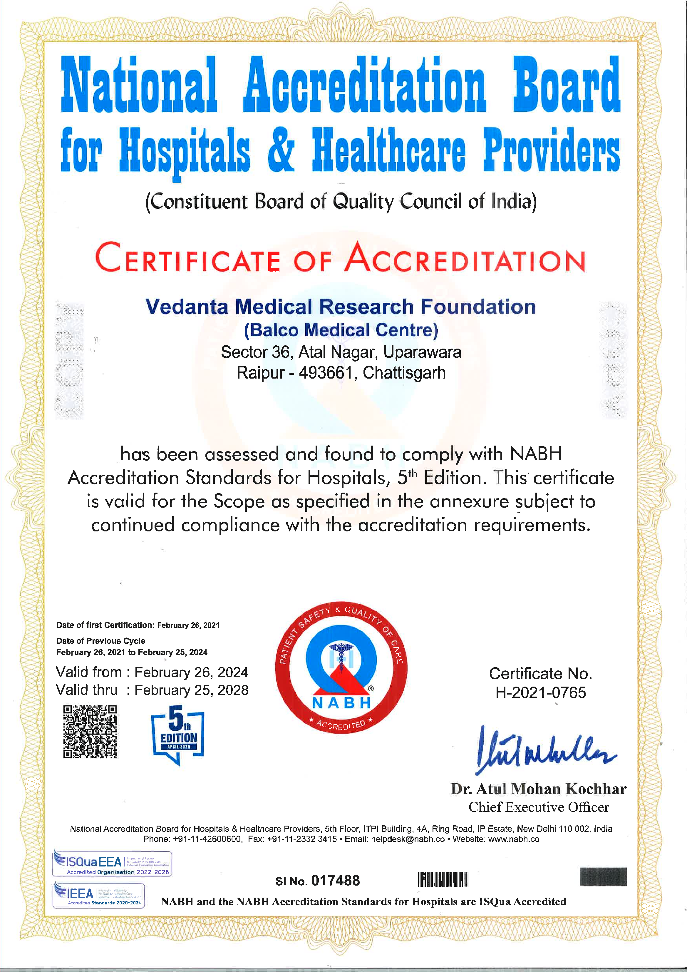 NABH Certified