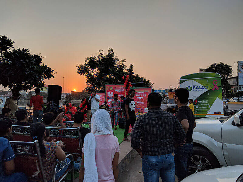 CANCER AWARENESS DRIVE AT TELIBANDHA RAIPUR